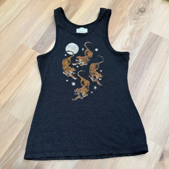 Free People Tiger Moon Tank - Black size M - Picture 4 of 7